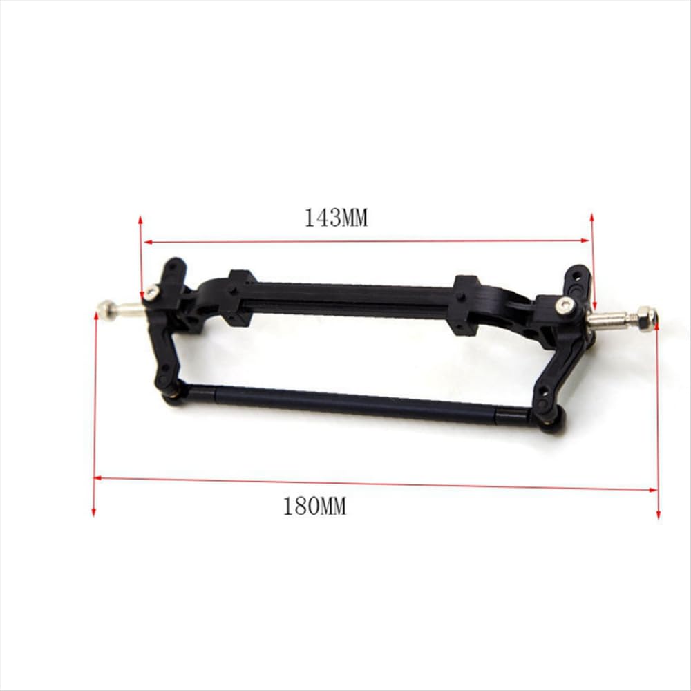 1 14 Scale Unpowered Metal Front Steering Axle Head Part Compatible with DIY Modification Black Compatible with Various RC Models