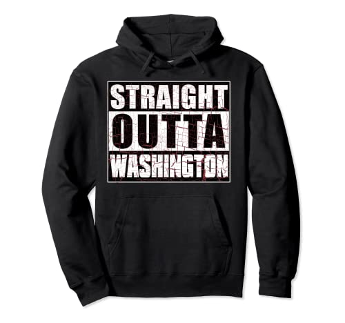 Straight Outta Washington Fantasy Football Città natale Felpa con Cappuccio
