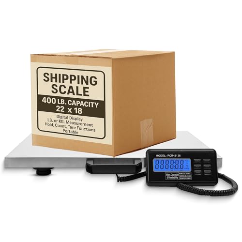 Houseables 400LB Digital Shipping Scale with Large Platform