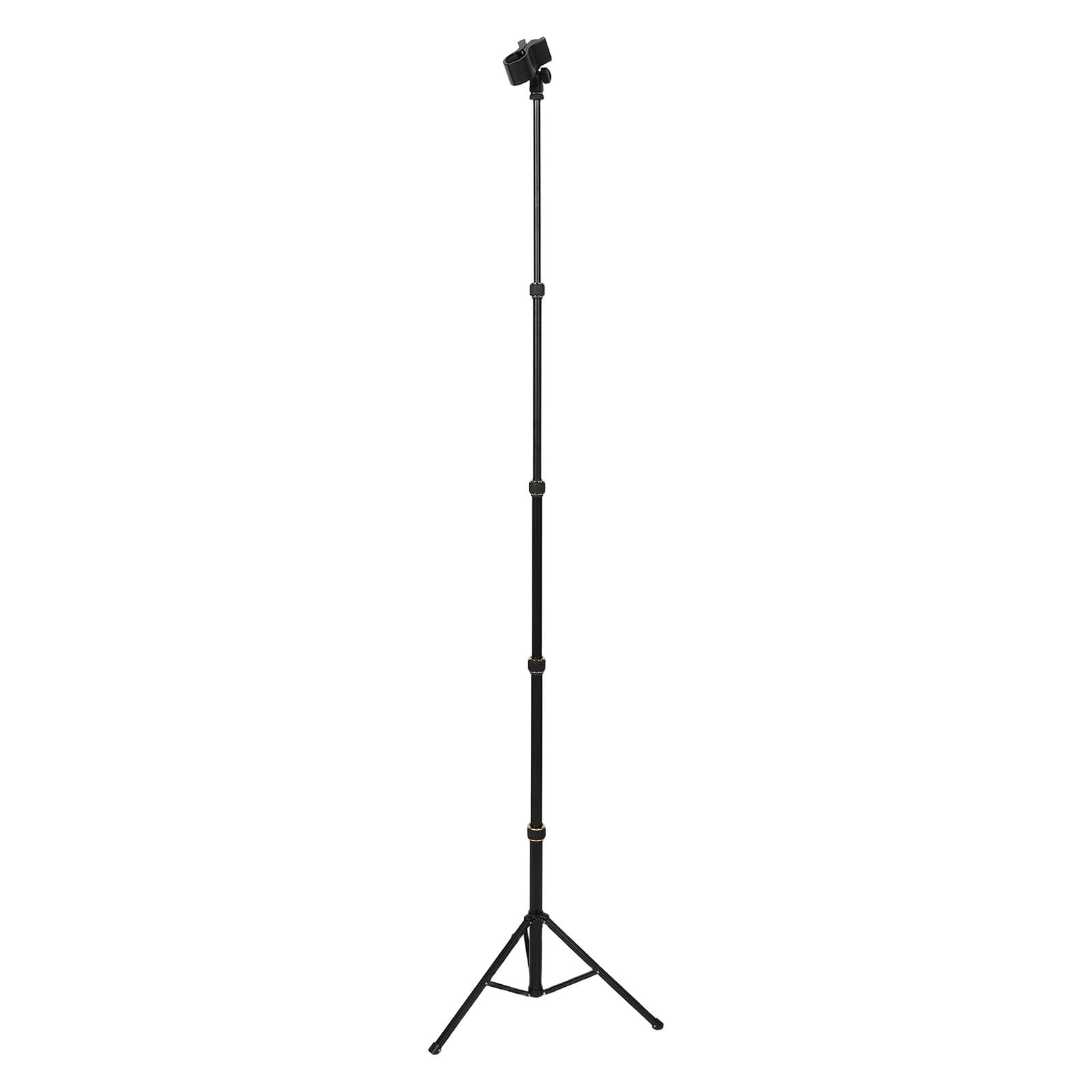 Soporte para Secador de Pelo de Suelo Plegable y Ajustable de Aleación de Aluminio, con Pinza Antideslizante Giratoria 360°, Altura 24-78 Pulgadas, para Maquillaje y Salón