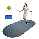 Jump Rope Mat with Fitness towel and Jump Rope, 50''x 27'' Fitness Exercise Mat Knees Floor...