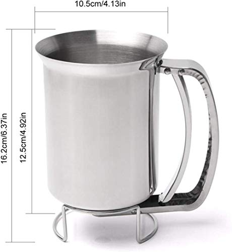 Stainless-Steel Pancake Batter Dispenser Handheld Pancake Batter Dispenser - 900Ml Professional Batter Funnel Kitchen Tool For Baking Cake Cupcakes Crepes Waffles Pancake #TOP3