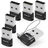 USB C Female to USB Male Adapter 2.0 (Black, 6) -  socw