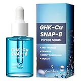 GHK-c-u Kupferpeptid-Se-rum, 30 ml Se-rum mit blauem Kupferpeptid-Polypeptid zur Reduzierung von feinen Linien und Falten, Feuchtigkeitsspendende Gesichtsserum für Männer und Frauen