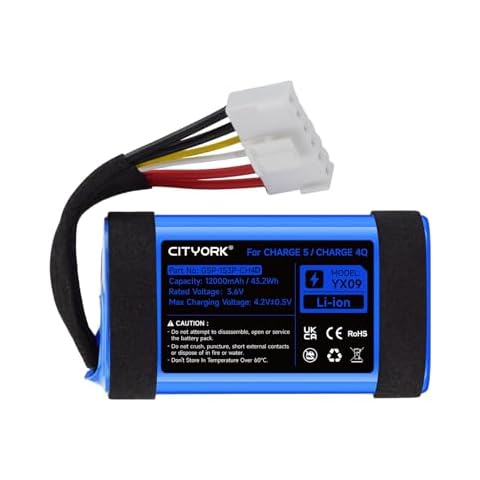 CITYORK 12000mAh Replacement Battery for Charge 5/4Q Cover