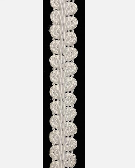 Generic 1 Pcs 1/2"" White Chinese French Gimp Braid Trimming 8 Continuous Yards -Rk5