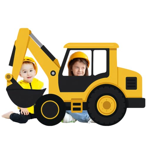 AceOrbit Excavator Truck Cardboard Cutout, Construction Party Decoration
