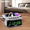Amazon.com: Sharp Digital Alarm Clock with Super Fast USB-C Charge Port ...