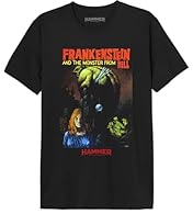 Hammer "Frankenstein and the Monster from Hell" MEHAMHSTS003 Men's T-Shirt, Black, Size XS 100% official licensed products Machine wash at 30°C inside out