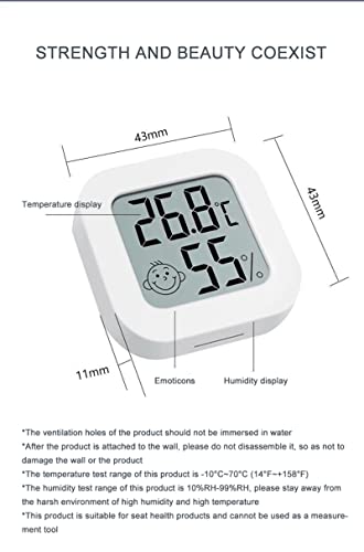 Foto von FINECRPPER Mini digital Hygrometer innen, Klein Thermometer innen, temperatur und luftfeuchtigkeitsmesser Monitor mit Temperatur -10℃-70℃ (14℉-158℉) und Luftfeuchtigkeit 10% RH-99% RH Sensor