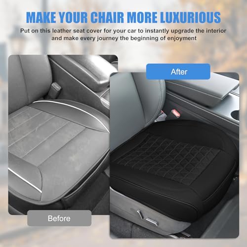 Nilight Car Seat Cushion Cover 1PC Black Leather Front Seats Universal by Nilight - Used condition - Image 5