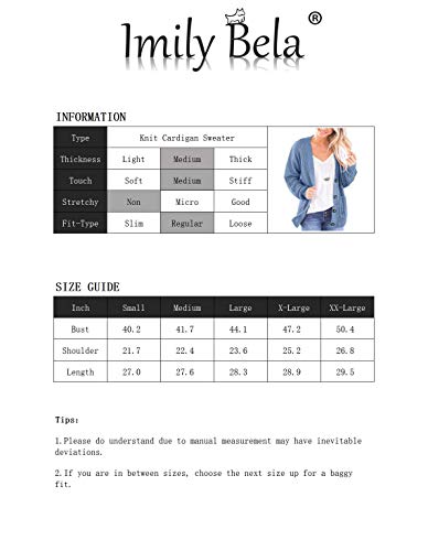 Imily Bela Womens Button Down Cardigans Open Front Long Sleeve Waffle Knit Fall Sweaters Coat With Pockets Pink #TOP26