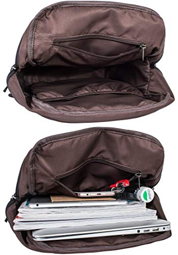 H HIKKER-LINK Canvas Messenger Bag Retro Sling Backpack Crossbody Satchel Black