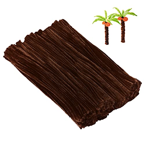 Cuttte 300pcs Brown Pipe Cleaners Craft Supplies Chenille Stems for Kids