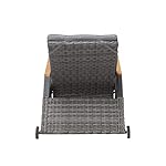 LC Garden Keramo Sonnenliege Teakholz Natur-Grau