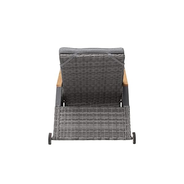 LC Garden Keramo Sonnenliege Teakholz Natur-Grau