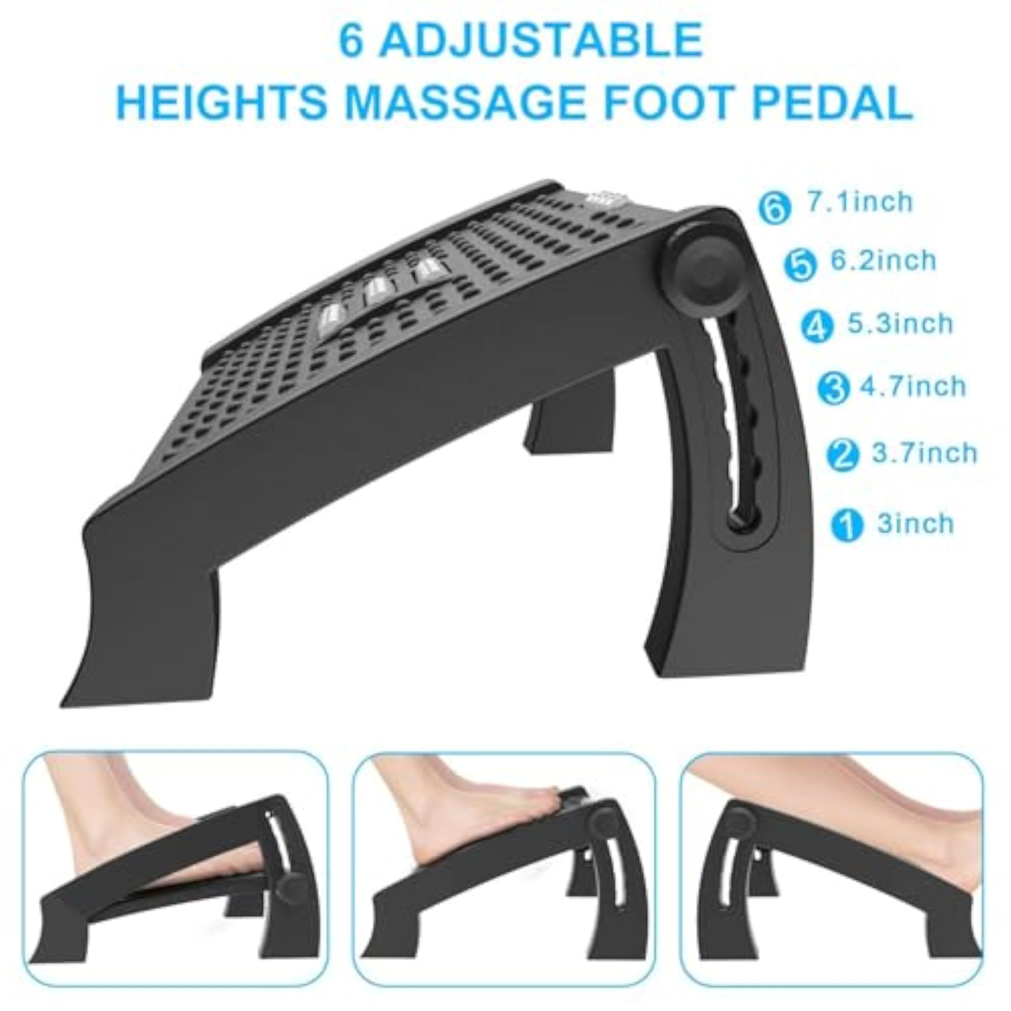 Vishma Hub Ergonomic Foot Rest with Massage Rollers