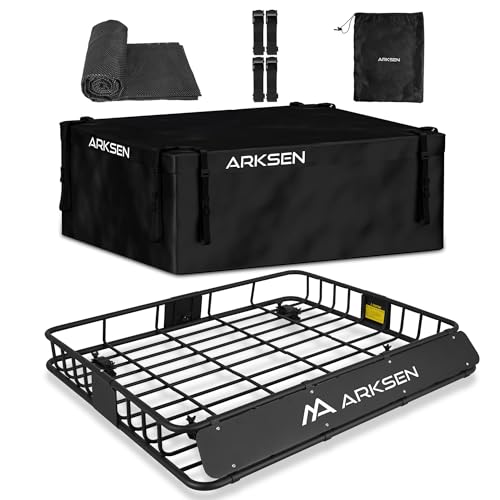 ARKSEN 30" x 50" x 6" Extra Wide Roof Rack Basket
