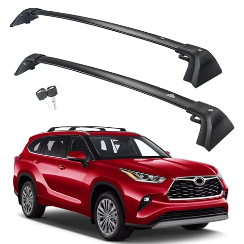 Autekcomma Heavy Duty Roof Rack Crossbar Fits for 2020-2026 Toyota Highlander XLE/XSE/Limited/Platinum/Hybrid, (Not Fit Highlander L/LE/LE HYBRID), Anti Theft Mechanism Lock Max 260 lbs for Snowboards by Autekcomma - Used condition - US$69.59