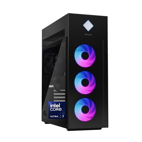HP OMEN 45L Gaming Desktop, Intel Core Ultra 7 265K, 32 GB RAM, 2TB SSD, NVIDIA GeForce RTX 5080, Windows 11 Pro, Microsoft Copilot, Tempered Glass, GT22-3080 (2025)