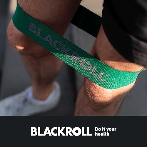 BLACKROLL® Loop Band Set (6er), Fitnessband Set für funktionales Training, hautfreundliche Trainingsbänder in 6 Stärken, Flexible Widerstandsbänder für zu Hause, Büro oder Park, Made in Germany