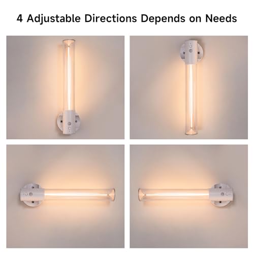 Image of AUGE LIGHT Motion Sensor Light Magnetic Body Sensor Wall Light Wall Sconce Rechargeable USB Torch Lights Cordless Handheld for Bedside Stair Hallway (White)
