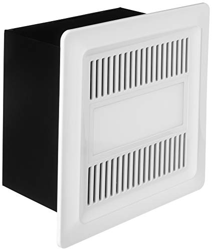 Buy 1 get 1 🔥 Iliving ILG8FV111 Bathroom Ventilation Exhaust DC Fan with 10W LED Light, Adjustable Speed Selector Smart Flow 50-110 CFM Energy Star, Black and Beige