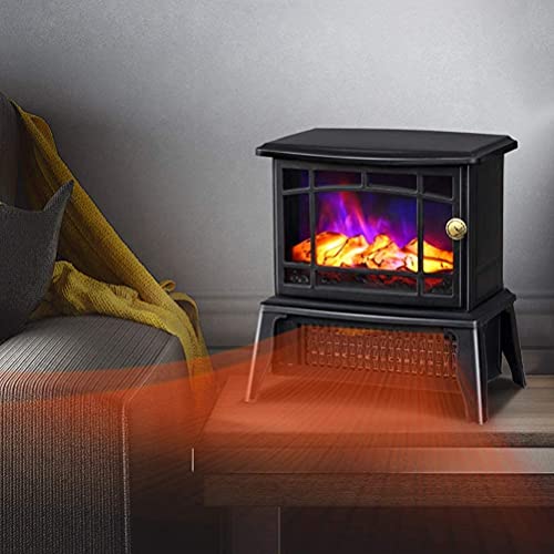 ROLTIN 1500W P?c Ceramic Electric Fireplace, Indoor Low Noise Electric Fireplace Stove Flame