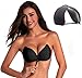 Amanana Self Adhesive Strapless Bra, Invisible Push Up Bra, Black B Cup