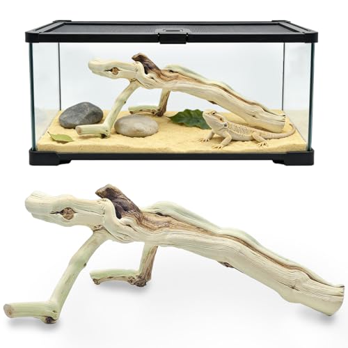 BNOSDM Reptile Branches, 13.8inch Snake Climbing Branch, Terrarium Wood Branch Decor, Bearded Dragon Tank Climbing Accessories for Lizard, Gecko, Chameleon, Frog