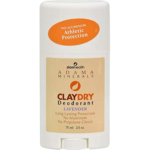 Zion Health Adama Minerals Clay Deodorant, Lavender, 2.5 Ounce Cover