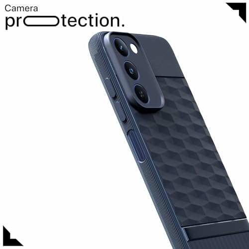 Image of Outlouders Back Cover for Realme P4 Lite 5G | Full Camera Protection | TPU Soft Flexible Shockproof Bumper Case (Blue)