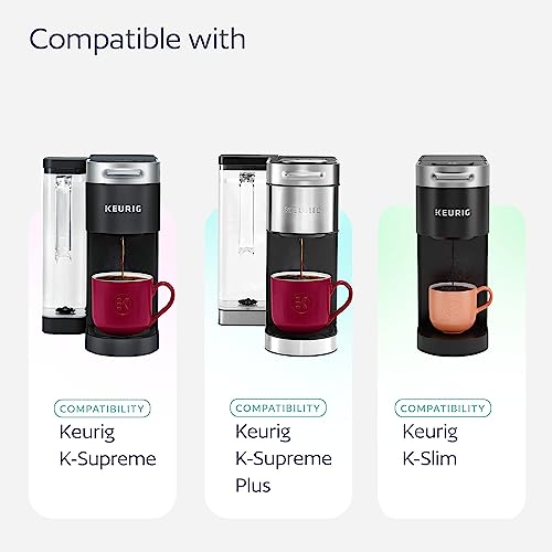 4 Reusable K Cups For Keurig K Supreme, K Supreme Plus And K Slim With Multistream Technology - 4 Black Refillable Kcups Coffee Filters For Keurig Coffee Makers #TOP1