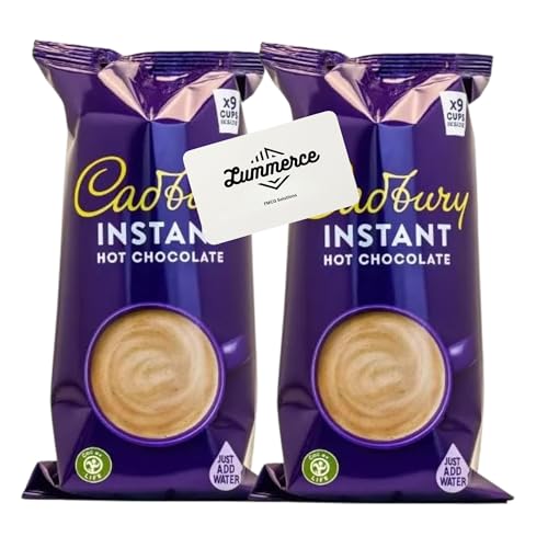 Lummerce Instant Hot Chocolate Cups - Add Water 9 Pack of Cups x 2 (Total 18 cups)