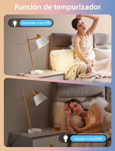 Aigostar Mesh- Bombilla inteligente Bluetooth Mesh, A60. 2700K-6500K y RGB regulable, E27, 12W, 1150 LM. Bombilla LED inteligente compatible con Alexa y Google Home. Incluye mando a distancia. 2Uds - imagen 8