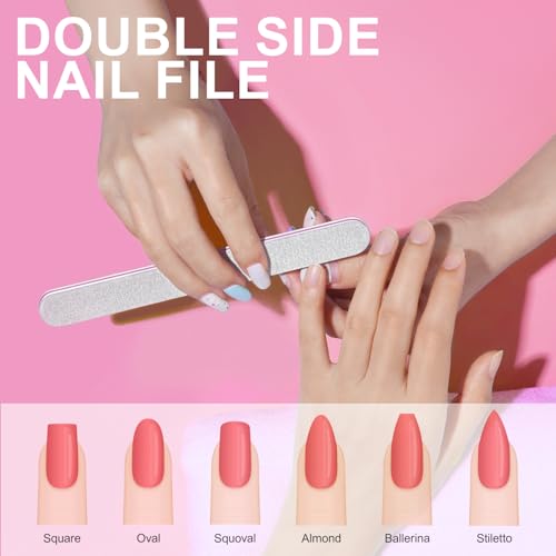 TsMADDTs Nail Files and Buffers Block, Buffer Sanding for Acrylic Nails 3 Way Buffing File 60 60 100 Grit with Brush Pedicure Manicure Tool, 13PCS