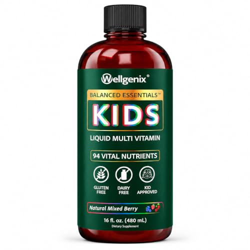 Wellgenix Balanced Essentials Kids Liquid Multivitamin, 16 Fl Oz