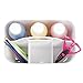 mDesign Plastic Portable Craft Storage Organizer Caddy Tote, Divided Basket Bin with Handle for Crafts, Sewing, Art Supplies - Holds Brushes, Colored Pencils - Lumiere Collection - 2 Pack - White