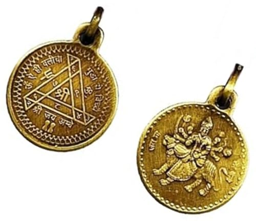 Pendentif Shri Durga Bisa Yantra en laiton béni pour protection