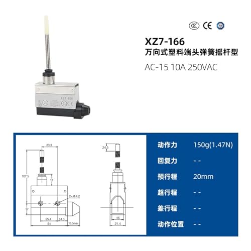 Bouton de commutation à clé XZ7-140 pour micro-course et fin de course