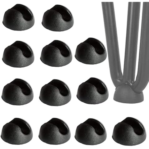 12 Pcs Hairpin Leg Protector Feet Furniture Legs Table Legs Floor Protectors Silicone Feet Protector Clip for DIY Furniture(Black ) Cover
