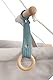 small foot Babyschaukel Seaside aus Holz und Stoff, Moderne Indoor-Schaukel mit Gurt für Babys, ab 12 Monaten, 12327