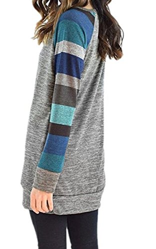 ECOWISH - Camicia - Tunica - Manica Lunga - Donna