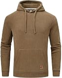Tyhengta Men's Hooded Pullover Sweaters Long Sleeve Hoodies with Kanga Pockets Army Green Large