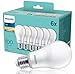 Produktbild PHILIPS LED Classic E27 Lampen 6-er Pack 13W (100 W), matte LED Lampen mit warmweißem Licht 2700K 1521lm, energiesparende Lampen mit langer Nutzlebensdauer A67, neue Generation, Nicht dimmbar