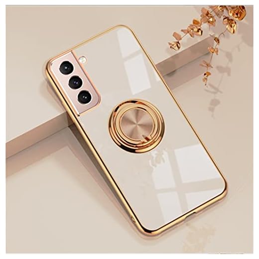 Jacyren Fodral för Samsung Galaxy S20 FE mobilskal, Galaxy S20 FE skyddande skal ultratunn magnetisk bilhållare med 360 graders fingerhållare skal Galaxy S20 FE (Samsung Galaxy S20 FE, Rose)