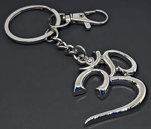 Image of Aura Spiritual Aum Om Metal Keyring Keychain For Gifting Men Women Girls Boys Husband Friend Bike Car House Office Home Keys