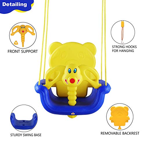 Image of Tender Care 3-in-1 Adjustable Baby Hanging Swing /Jhula for Kids Age 6 Months to 6 Years (Blue)