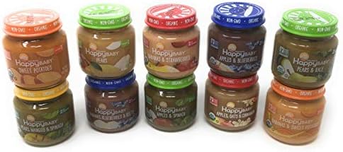 Happy Family Brands Happy Baby Clearly Crafted 10 Variety Jars (4-6months) (Stage 1 - 2)