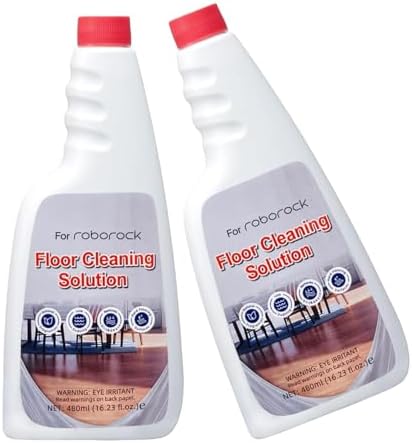 2×480 mL Floor Cleaner for Roborock Q5/Q7/S7/S8 & Qrevo | Concentrate, 1:300 dilution – low-foam, residue-free – for tile, laminate, vinyl & sealed wood floors